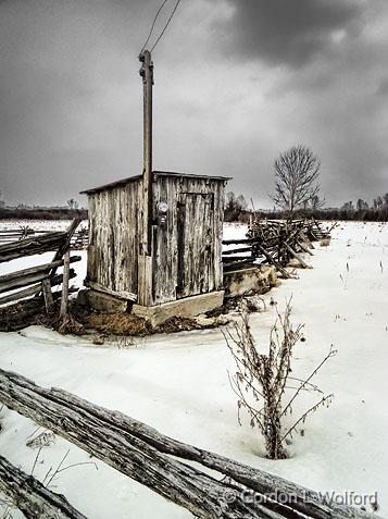 Electrified Outhouse_DSCF3994.jpg - Photographed near Smiths Falls, Ontario, Canada.